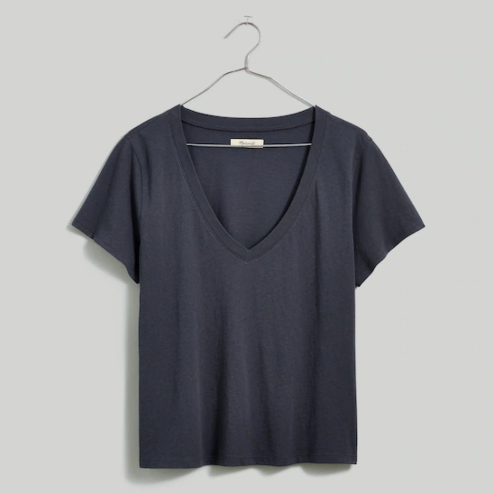 NWT Madewell Slub Boxy-Crop Tee Size XXS - Picture 3 of 8